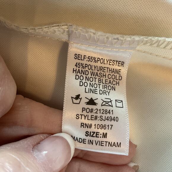 Shinestar Beige Belted Lightweight Utility Polyurethane High Low Jacket M - Picture 5 of 6